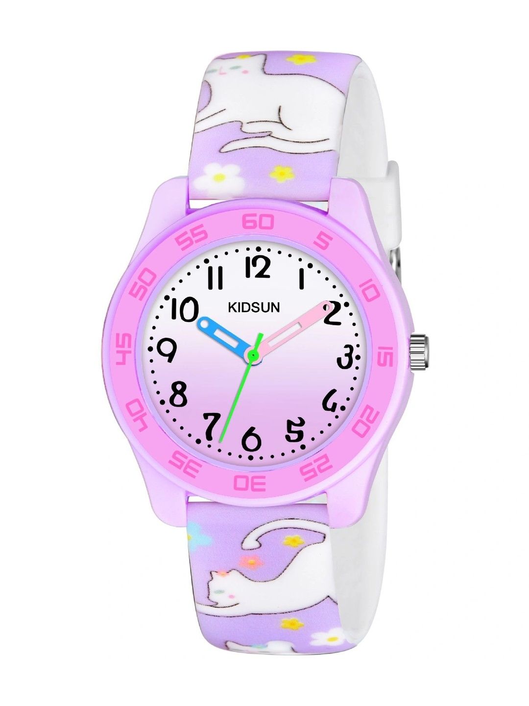 KIDSUN Girls Printed Dial & Straps Analogue Multi Function Watch WB05_PURPLE_CAT-picture-55