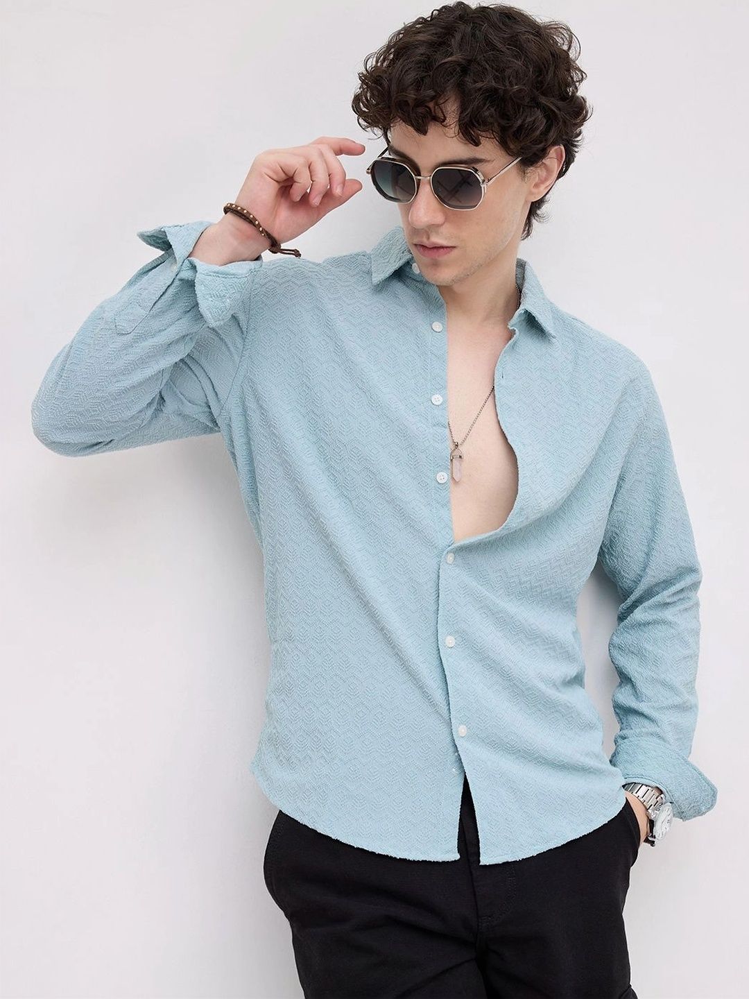 VASTRADO Men Classic Slim Fit Casual Shirt-image-22