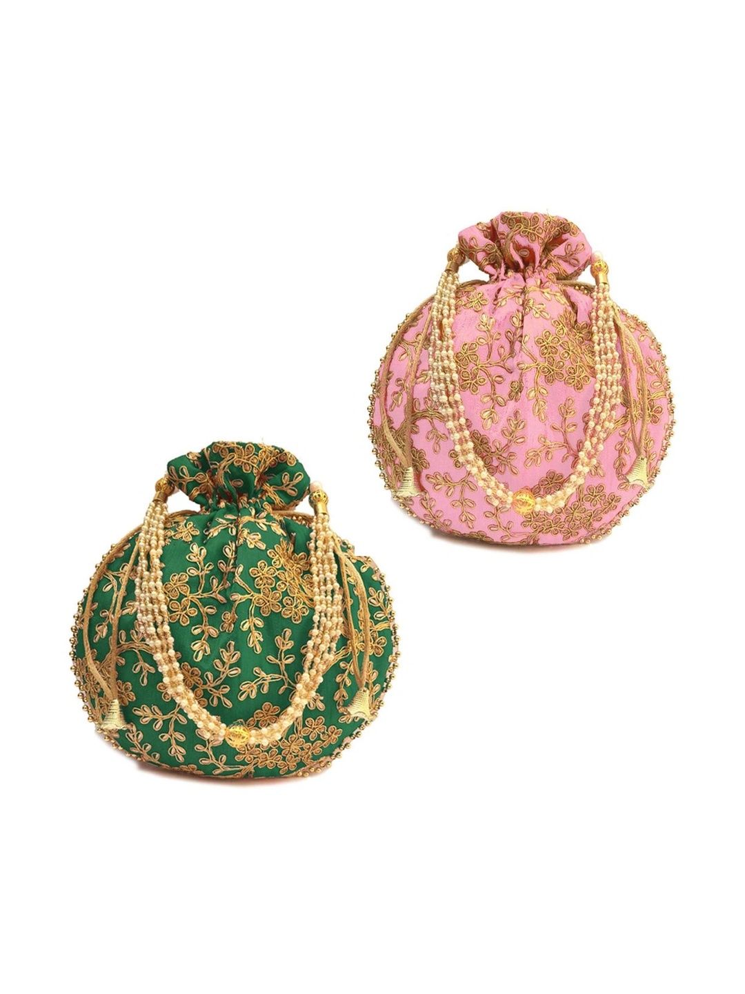 MaaCare Embroidered Embellished Potli Clutch-picture-17