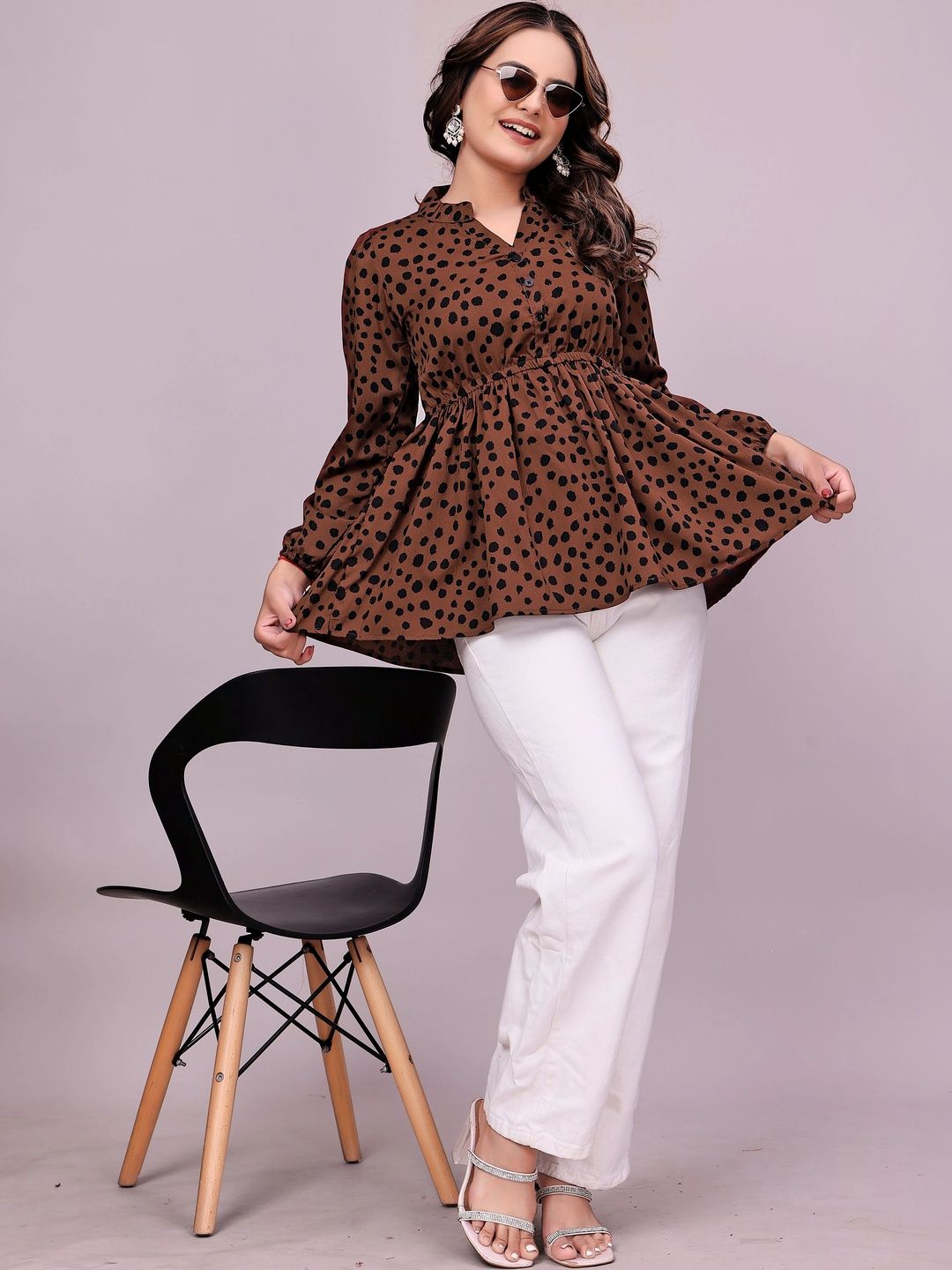 MENFLUENT Mandarin Collar Printed Tunic-picture-24