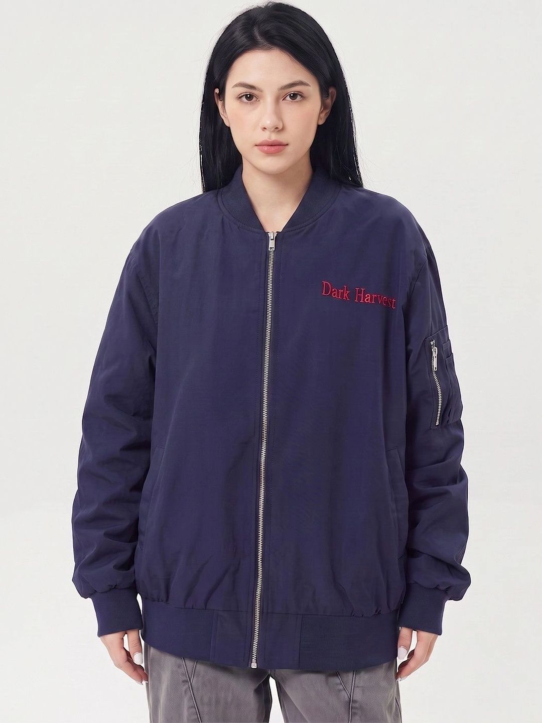 Suo Women Typography Bomber Jacket-picture-28