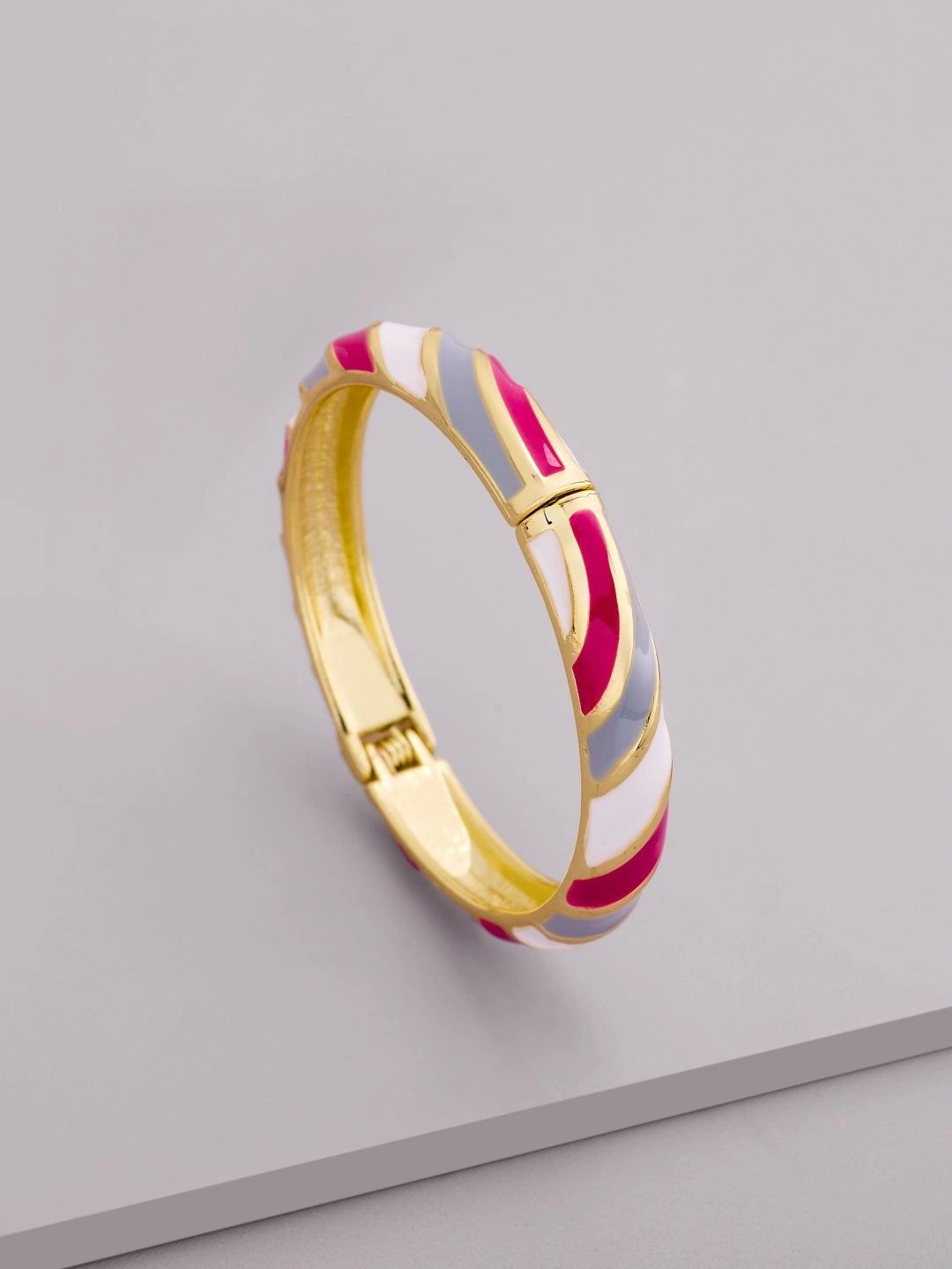 Kushal's Fashion Jewellery Girls Enamelled Gold-Plated Bangle-Style Bracelet-picture-27