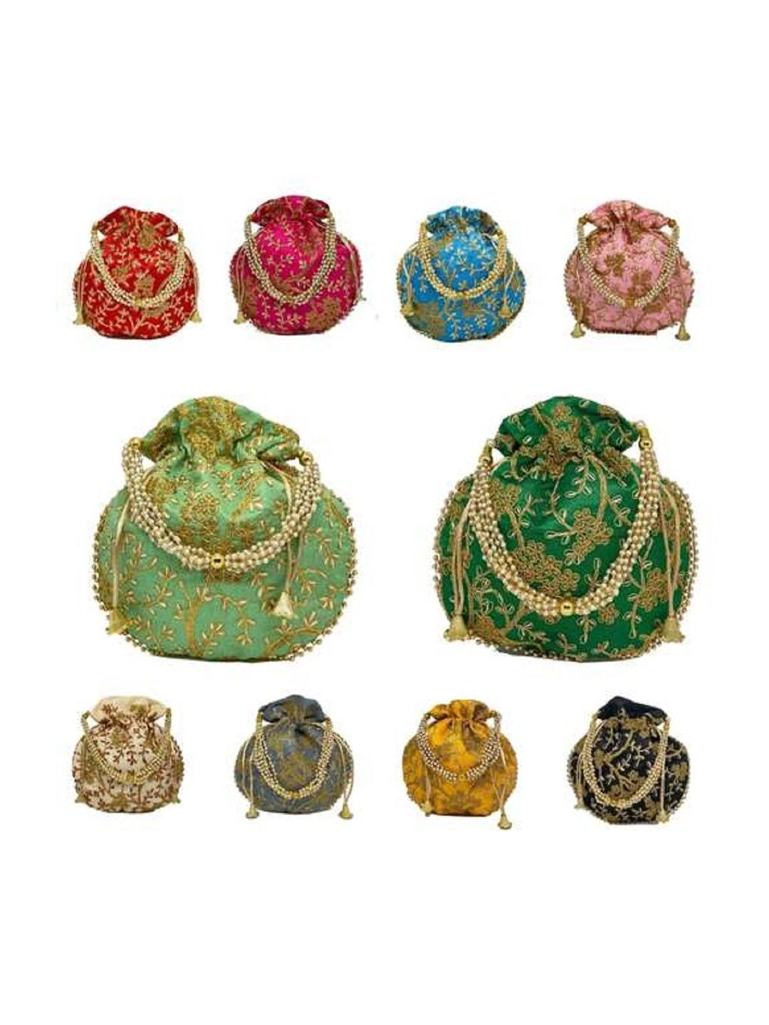 MaaCare Embroidered Embellished Potli Clutch-picture-55