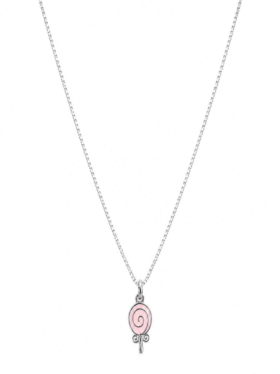 MINOUS Unisex Kids Sterling Silver Rhodium-Plated Enamelled Necklace-picture-25
