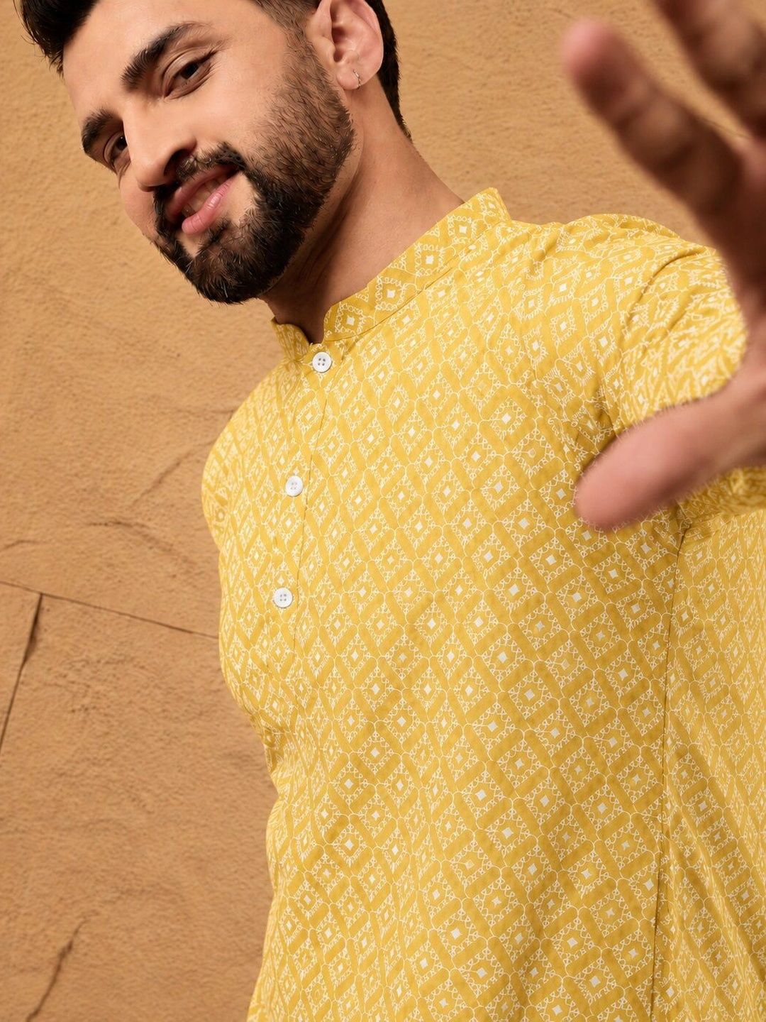 CELLUX Men Geometric Printed Kurta-picture-41