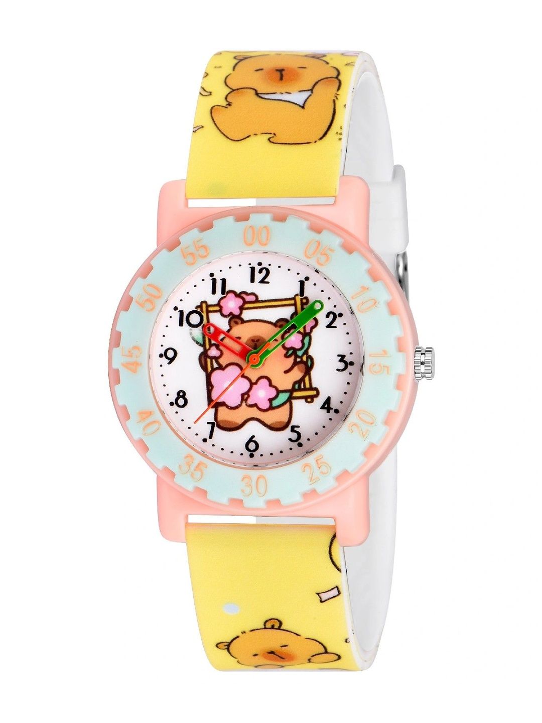 KIDSUN Girls Printed Dial & Straps Analogue Multi Function Watch WB03_YELLOW_YELLOW-picture-40