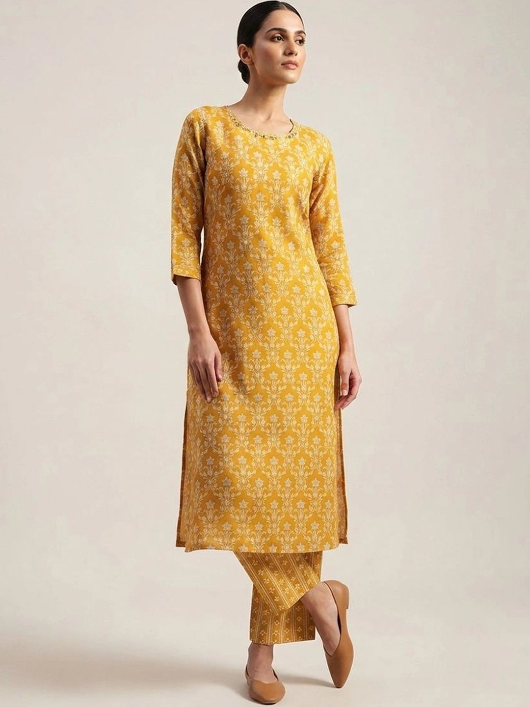 gokurtis Ethnic Motifs Printed Pure Cotton Blend Handloom Kurti-picture-39