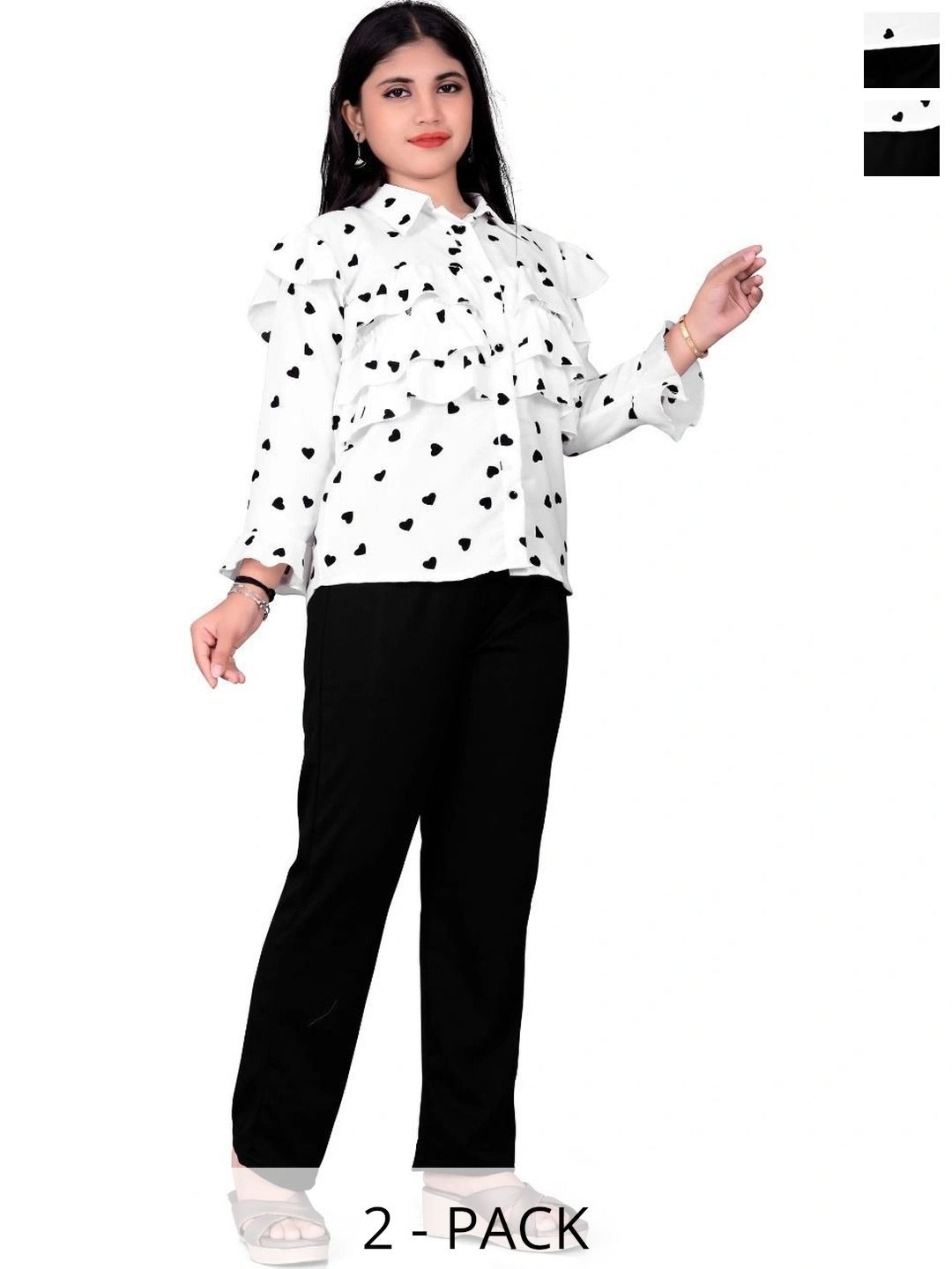 LEERUKA Girls Printed Top with Trousers-picture-20