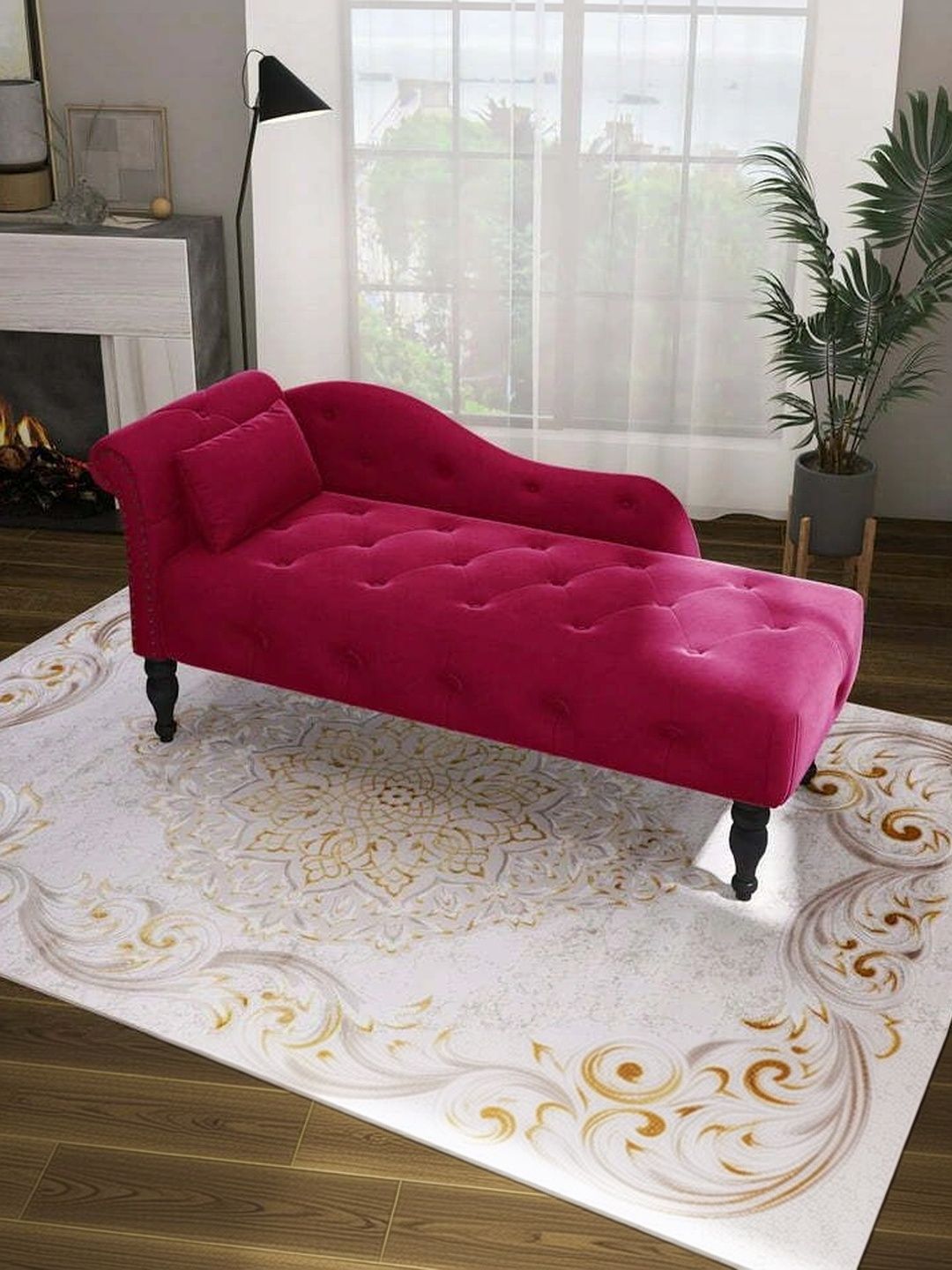 Soul craft Burgundy 3 Seater Sofa-image-22