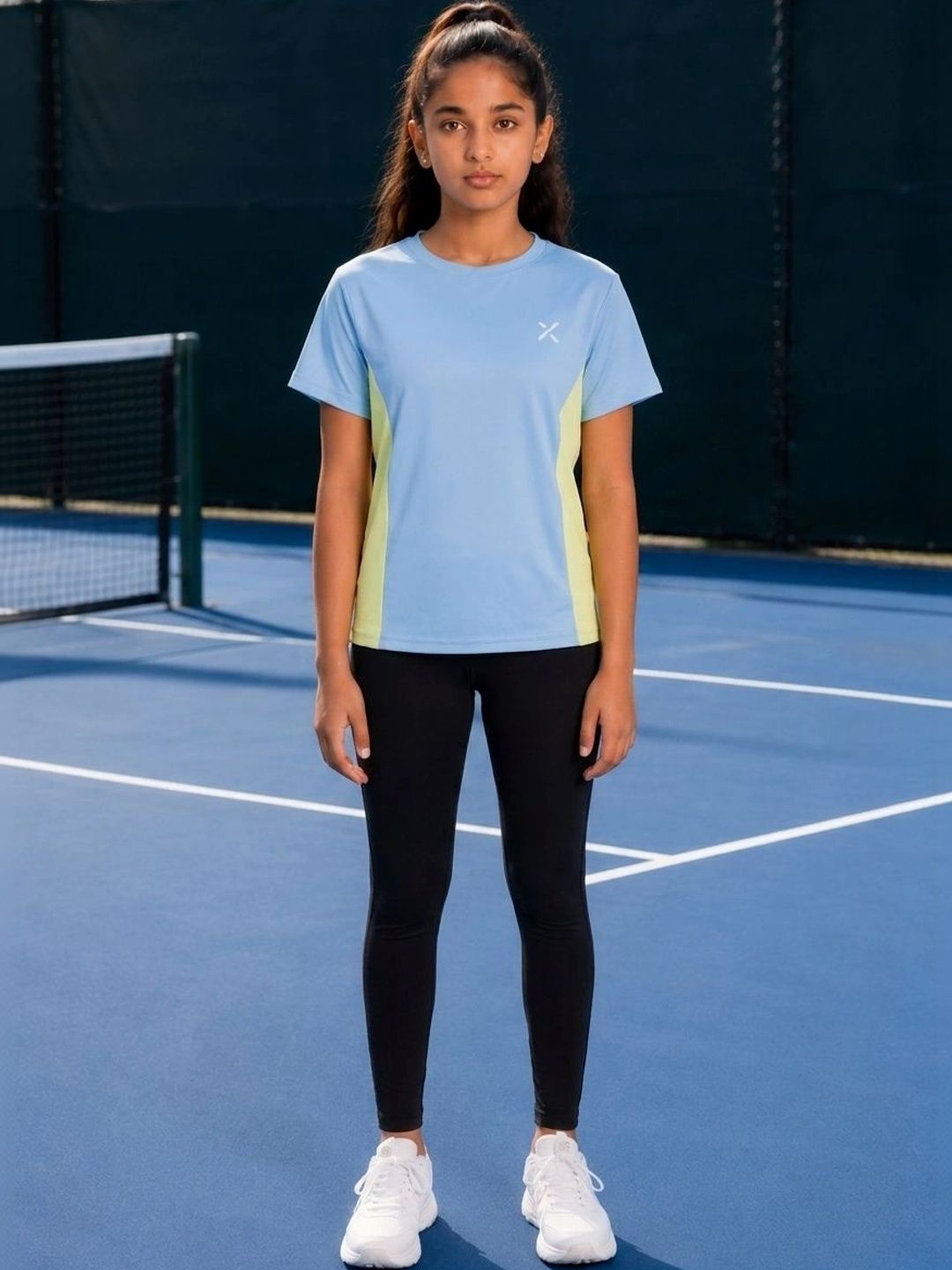 HRX by Hrithik Roshan Girls Brand Logo Colourblocked Dri-FIT T-shirt-picture-37