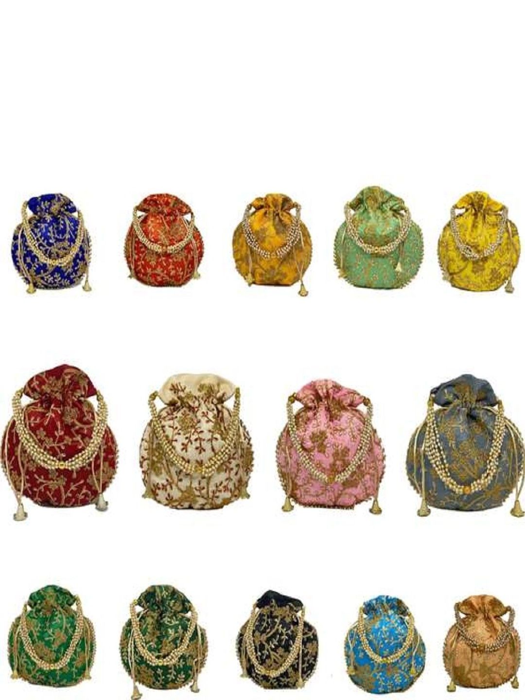 MaaCare Embroidered Embellished Potli Clutch-picture-58