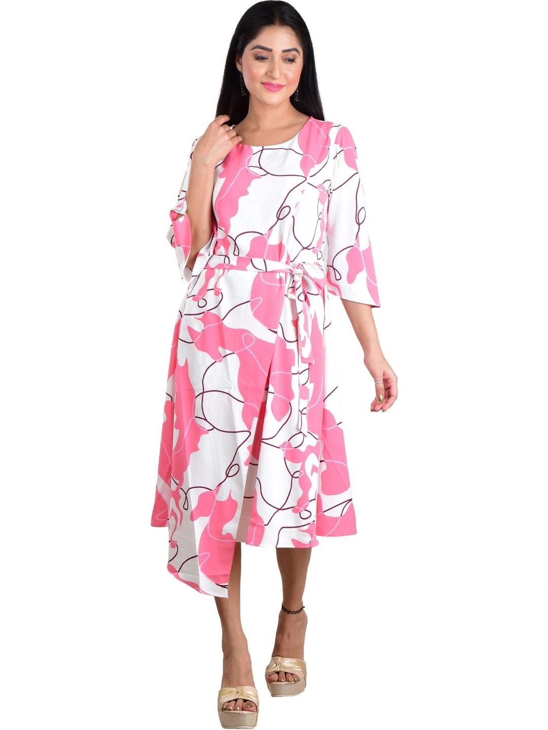 Clothe Funn Print A-Line Midi Dress-picture-5