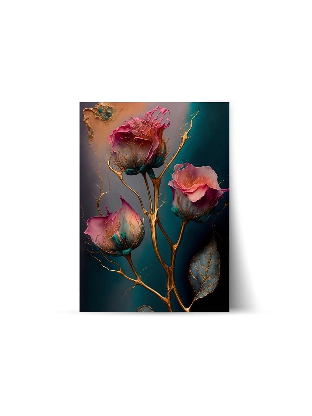 ARTOLIC Pink & Green Three Roses Wall Paintings-image-46