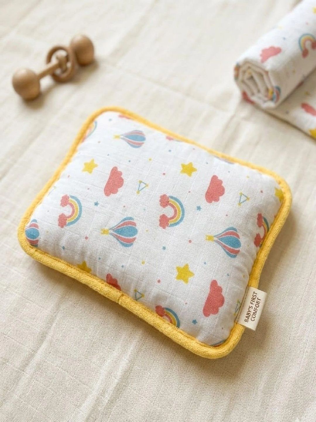 ORTIS GLOBAL TRADE Printed Pure Cotton Non-Slip Mustard Seed Pillow-picture-39