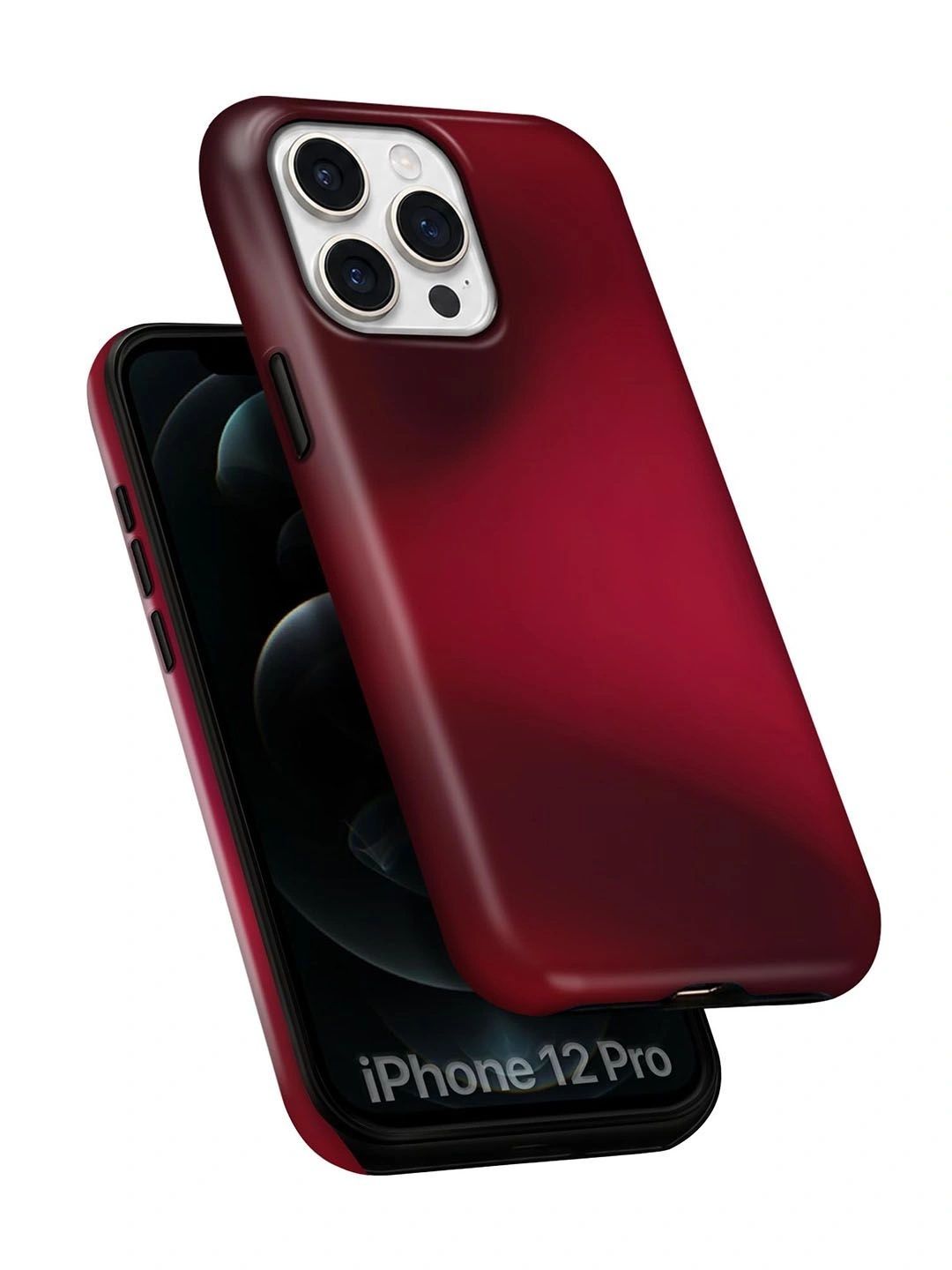 QRIOH Solid Printed iPhone 12 Pro Back Case Mobile Accessories-picture-35