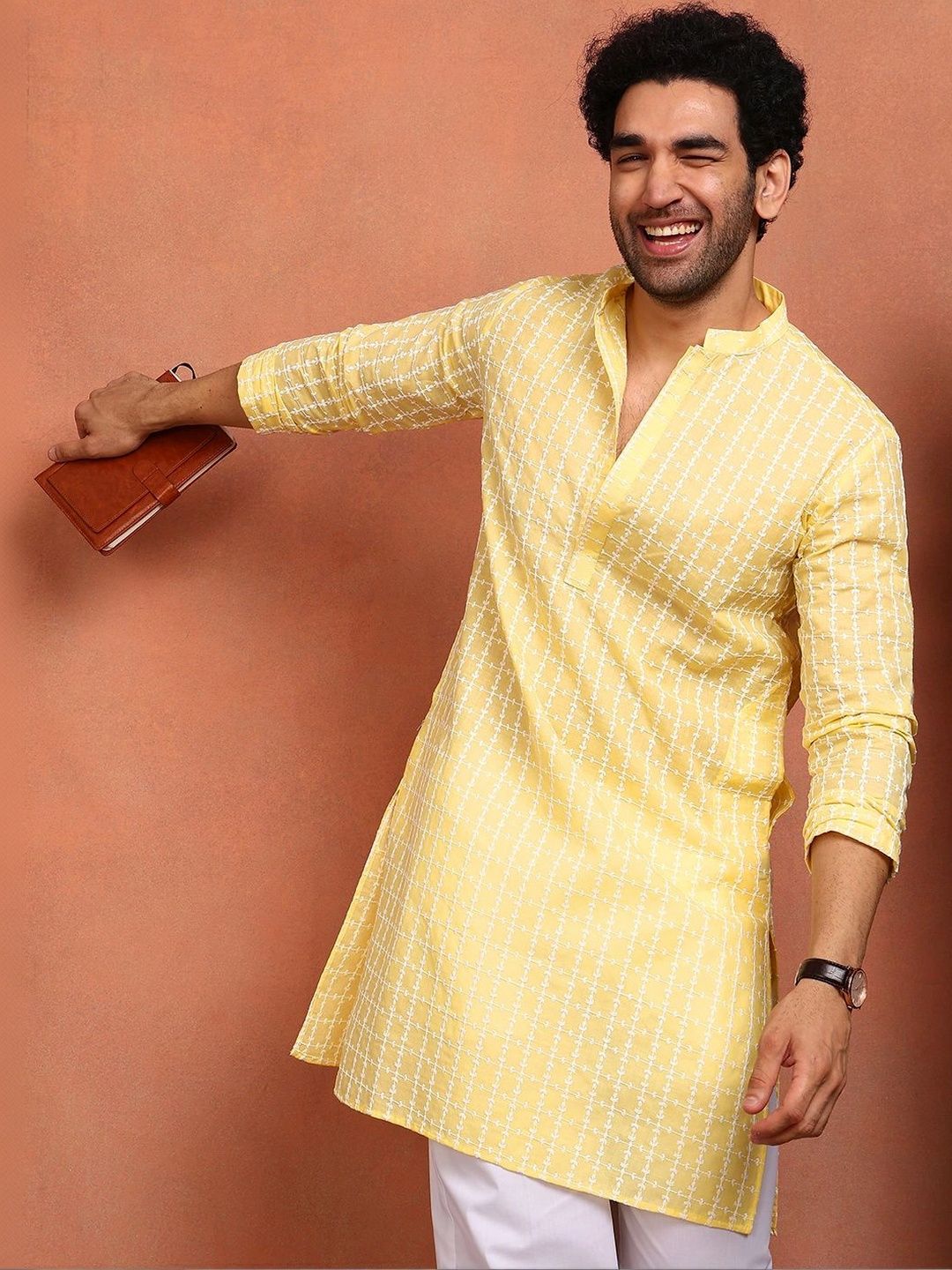 See Designs Men Embroidered Chikankari Kurta-picture-36