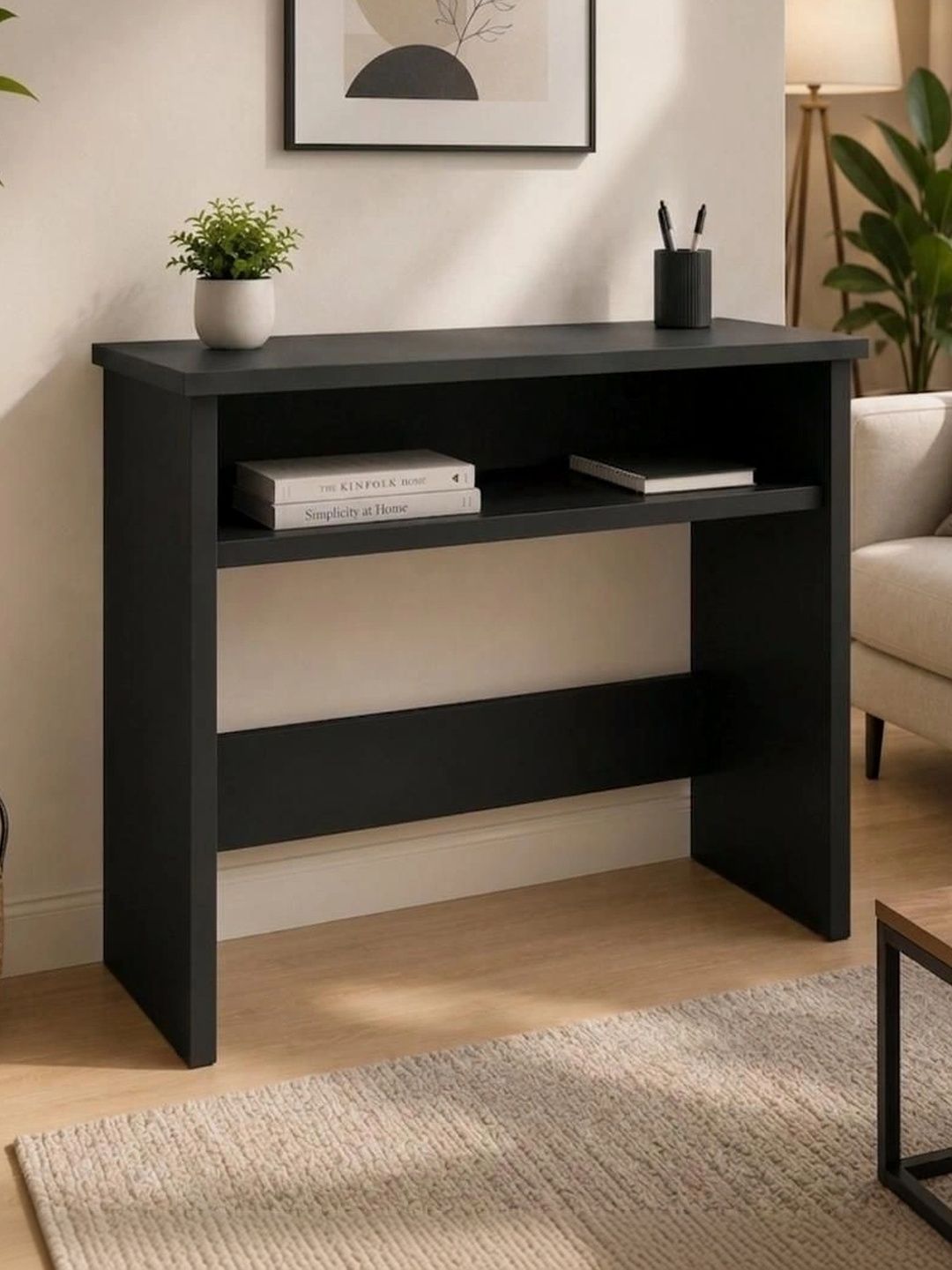 SPYDER CRAFT Black Engineered Wood Study Table-picture-20
