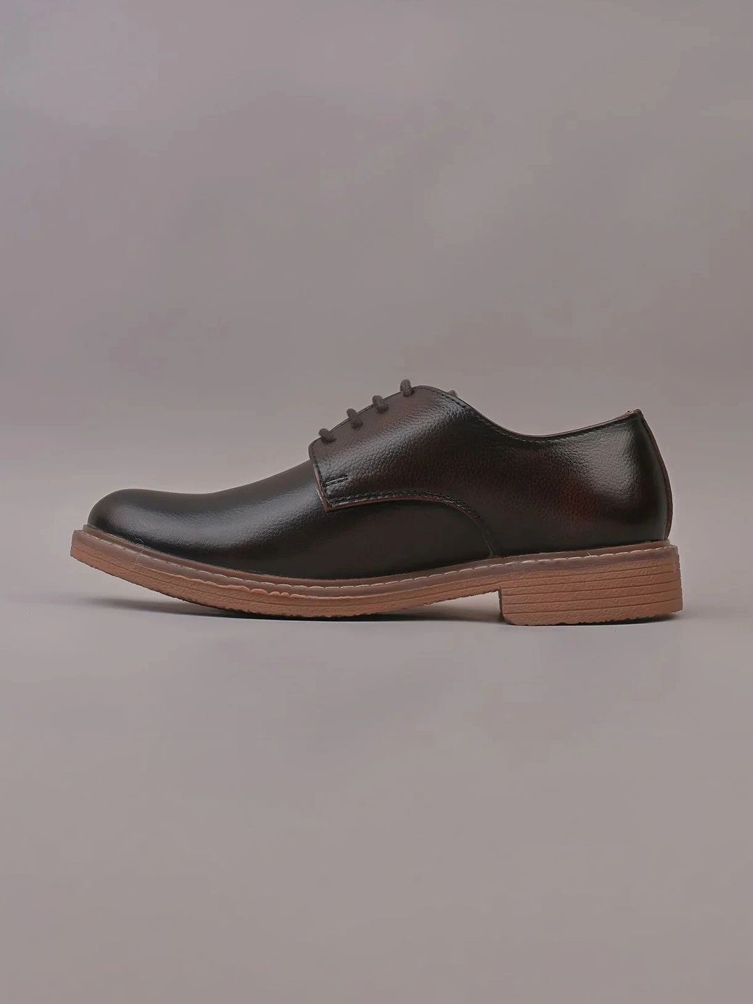 HIDE & LEATHER BRAVUR Men Leather Round Toe Lace-Ups Formal Derbys-picture-48