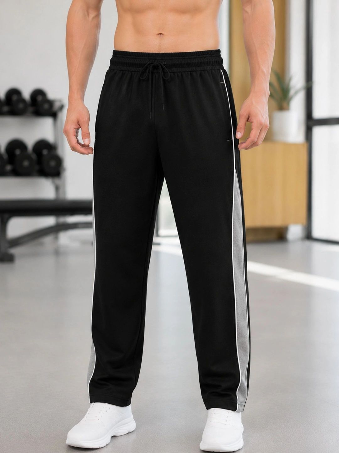 T.T. Men Cotton Colourblocked Mid-Rise Track Pants-picture-53