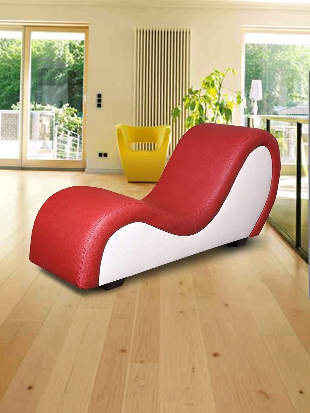 Soul craft Red Wooden Lounge Chair-picture-55