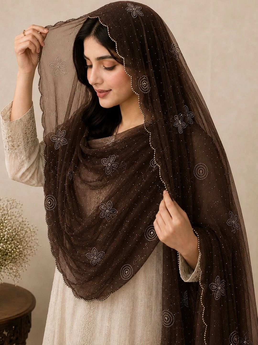 NOORFASHION Dupatta with Beads and Stones-picture-56