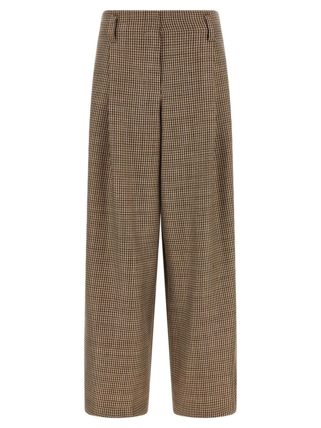 Brunello Cucinelli Brown Checks Pleated Pants-image-37