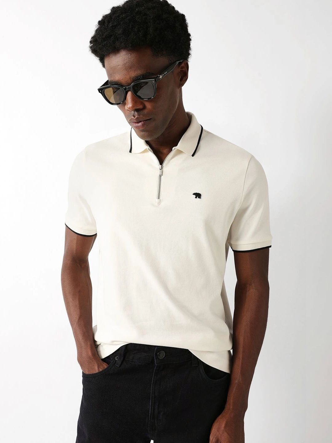 THE BEAR HOUSE Men Brand Logo Polo Collar T-shirt-picture-44