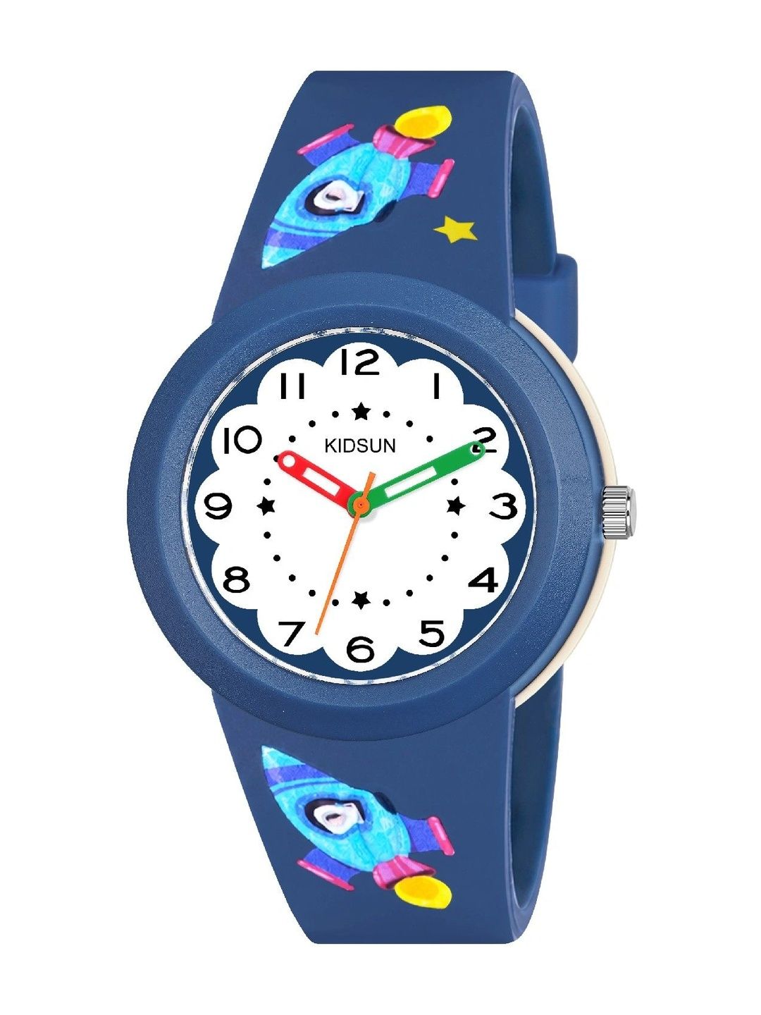 KIDSUN Boys Printed Dial & Straps Analogue Multi Function Watch WB04_NAVY_BLUE-image-3