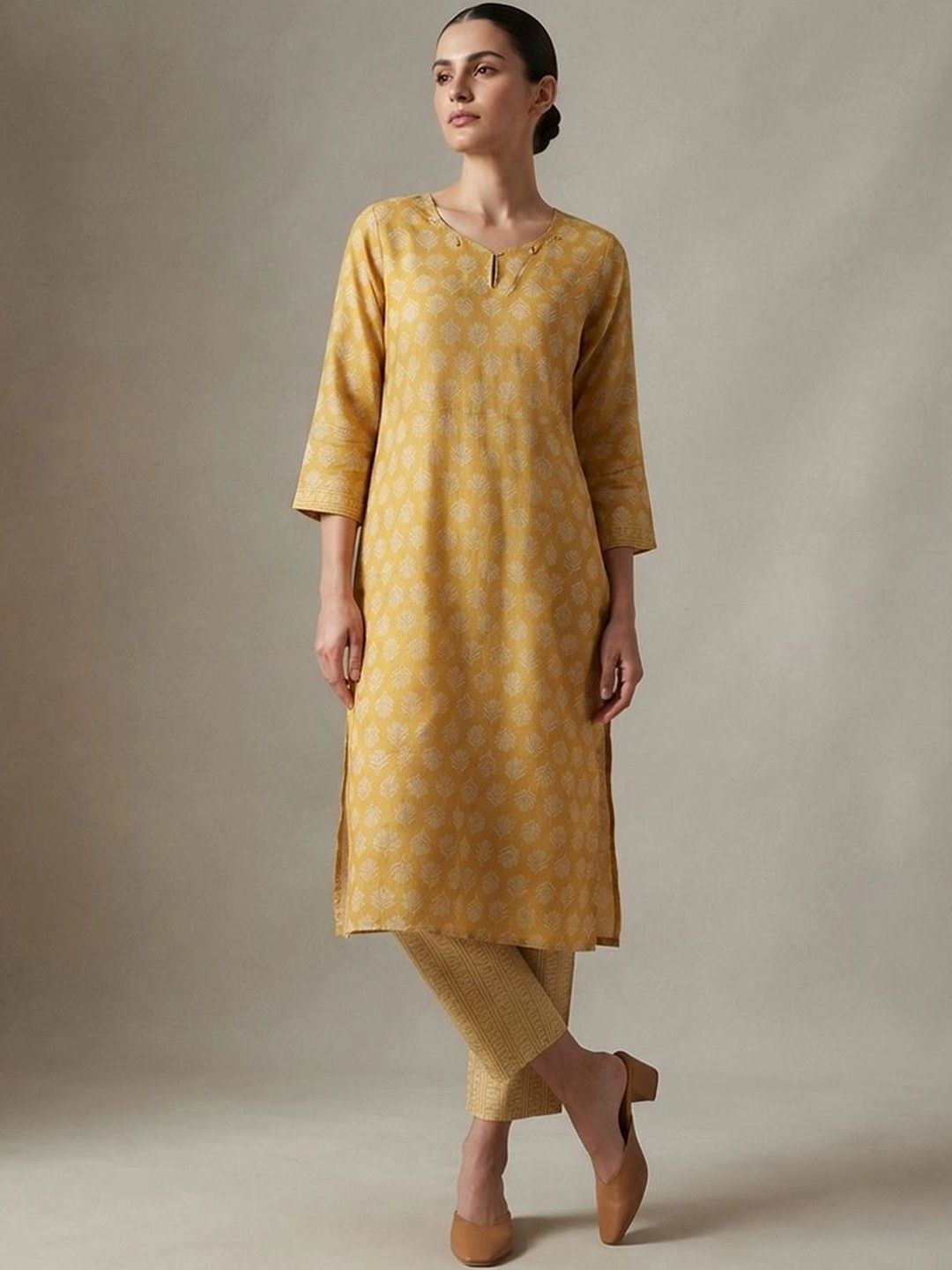 gokurtis Ethnic Motifs Printed Pure Cotton Blend Handloom Kurti-picture-32