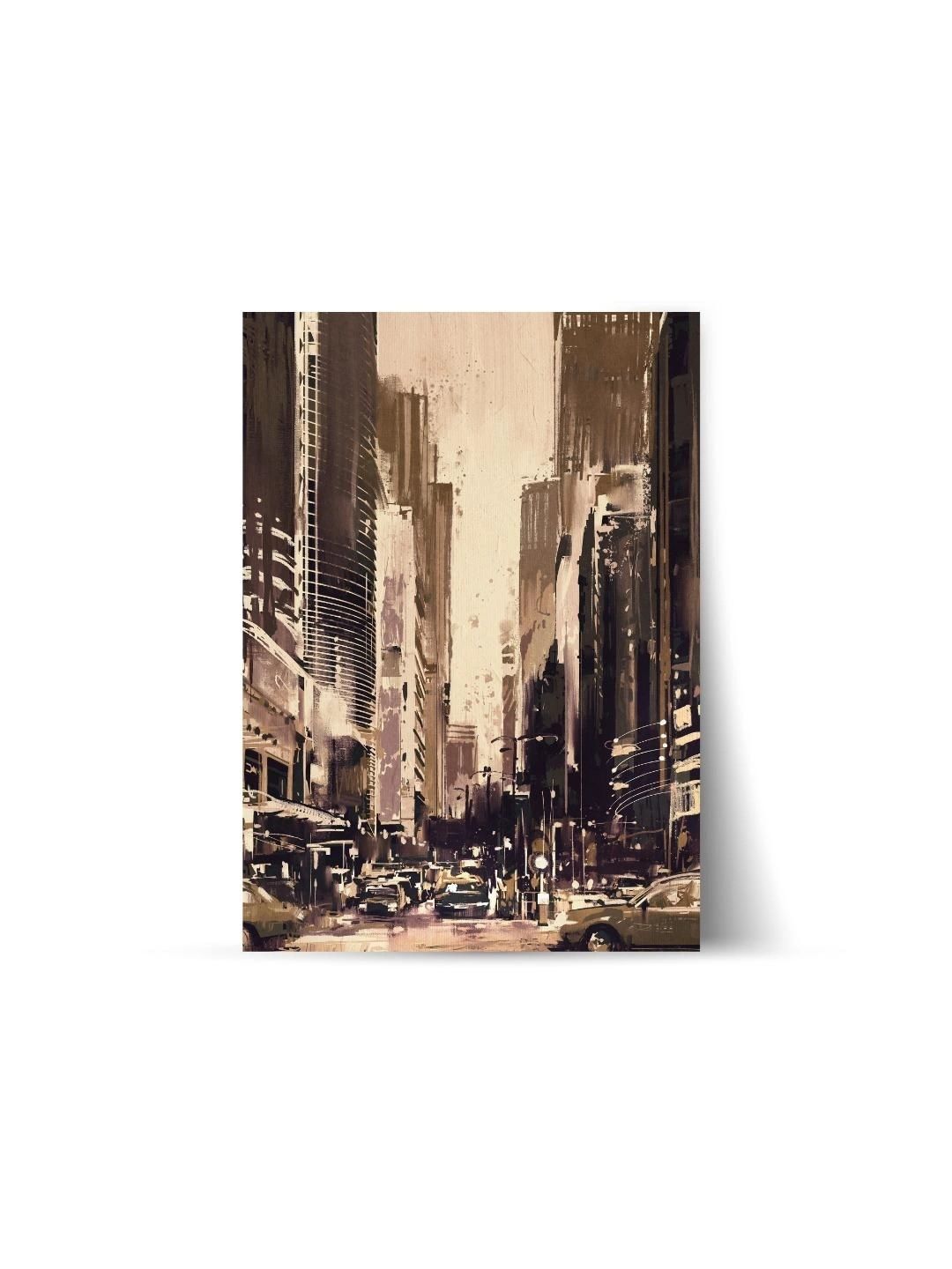 ARTOLIC Beige & Black City Street Wall Paintings-image-43