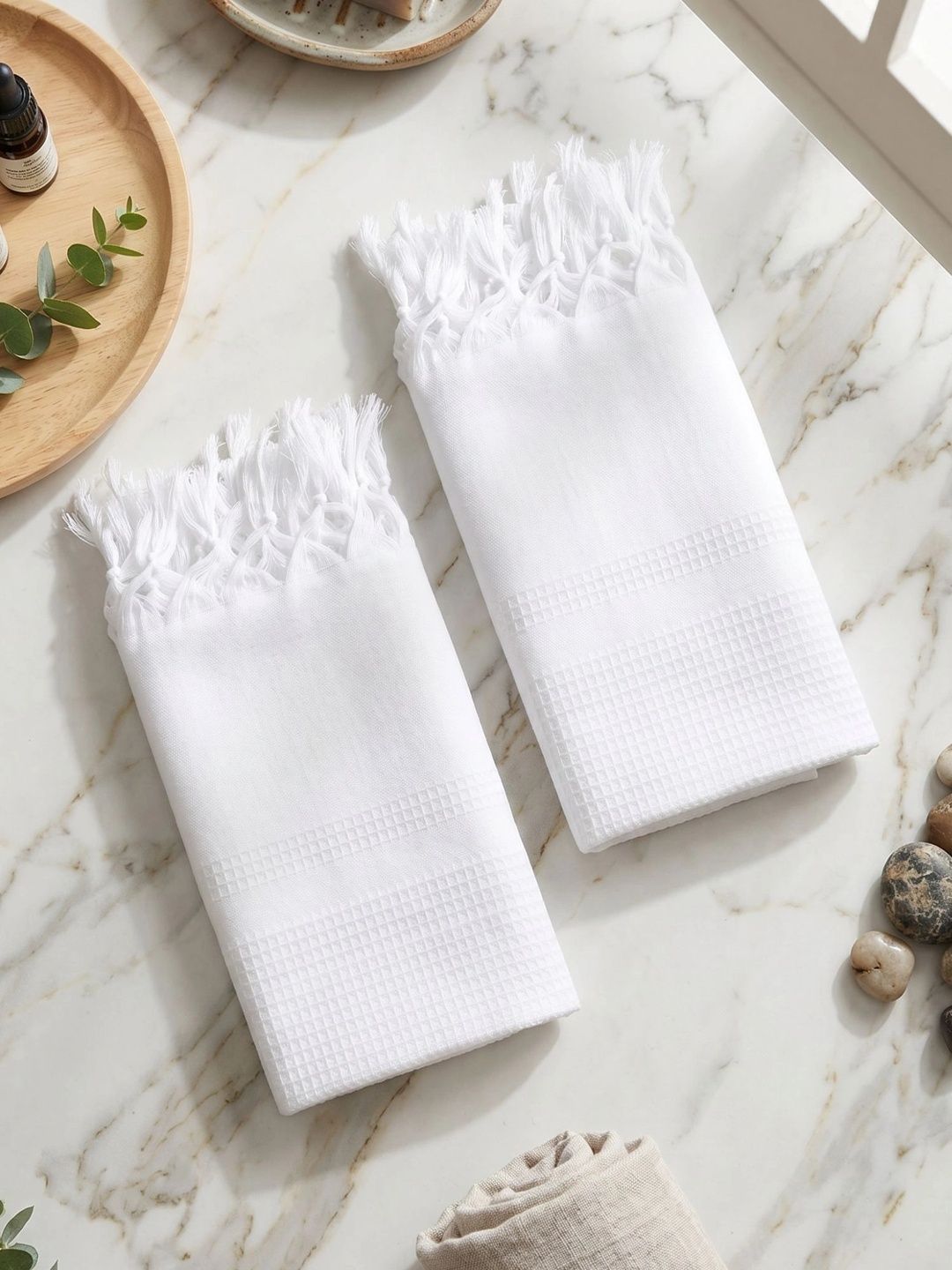 ZAHYA 2-Pc White Cotton 260 GSM Bath Towel-image-32