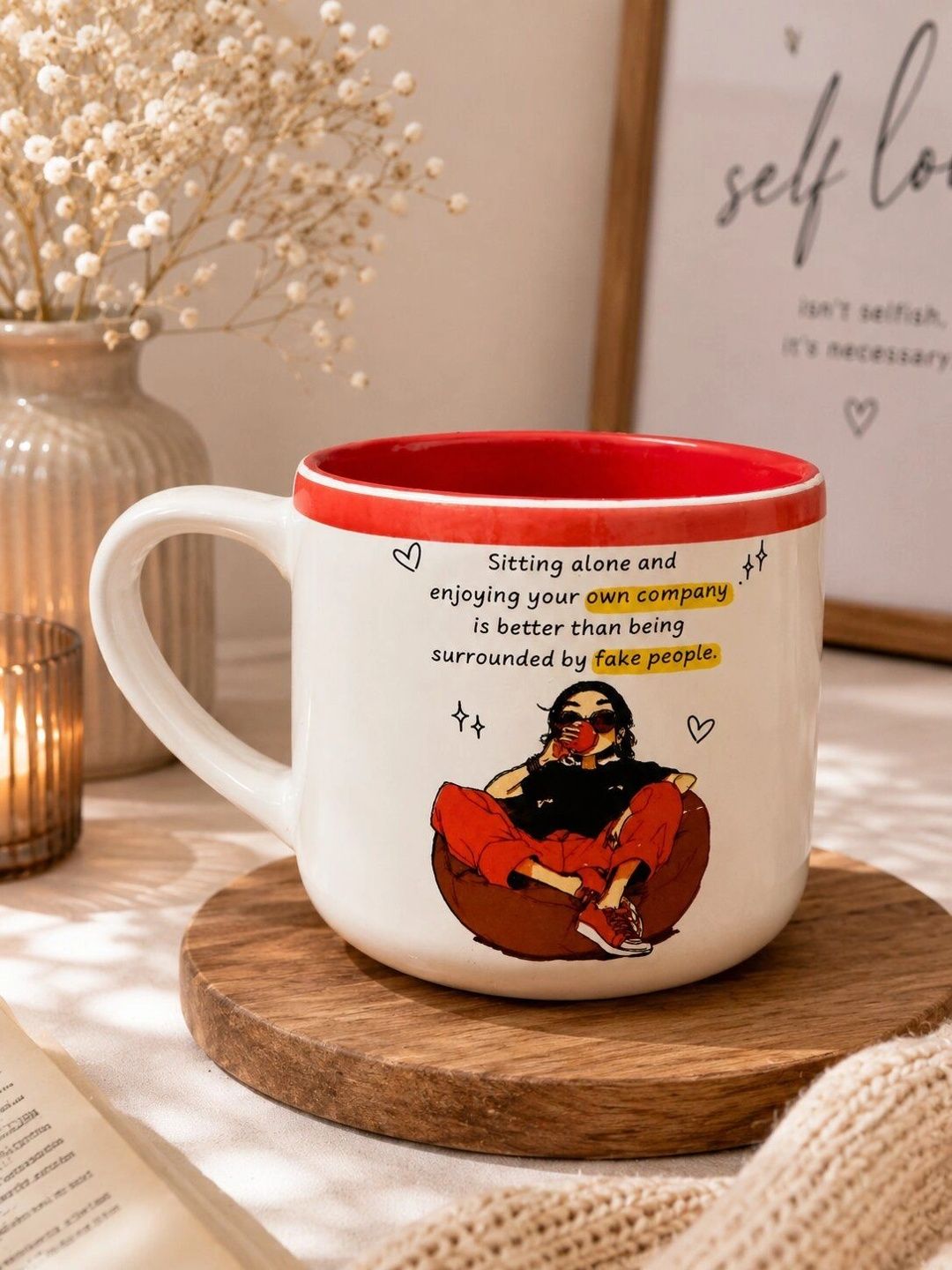 THE COVE TALES Multicoloured Text or Slogans Printed Ceramic Glossy Mugs Set of Cups and Mugs-image-11