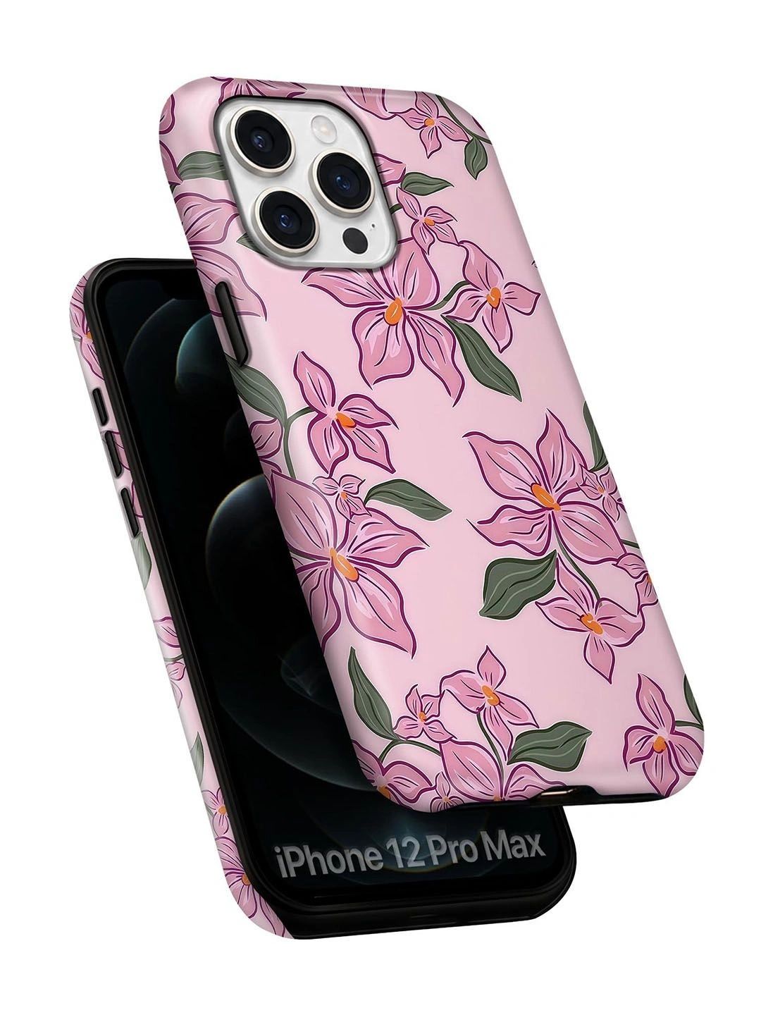 QRIOH Floral Printed iPhone 12 Pro Max Back Case Mobile Accessories-picture-49