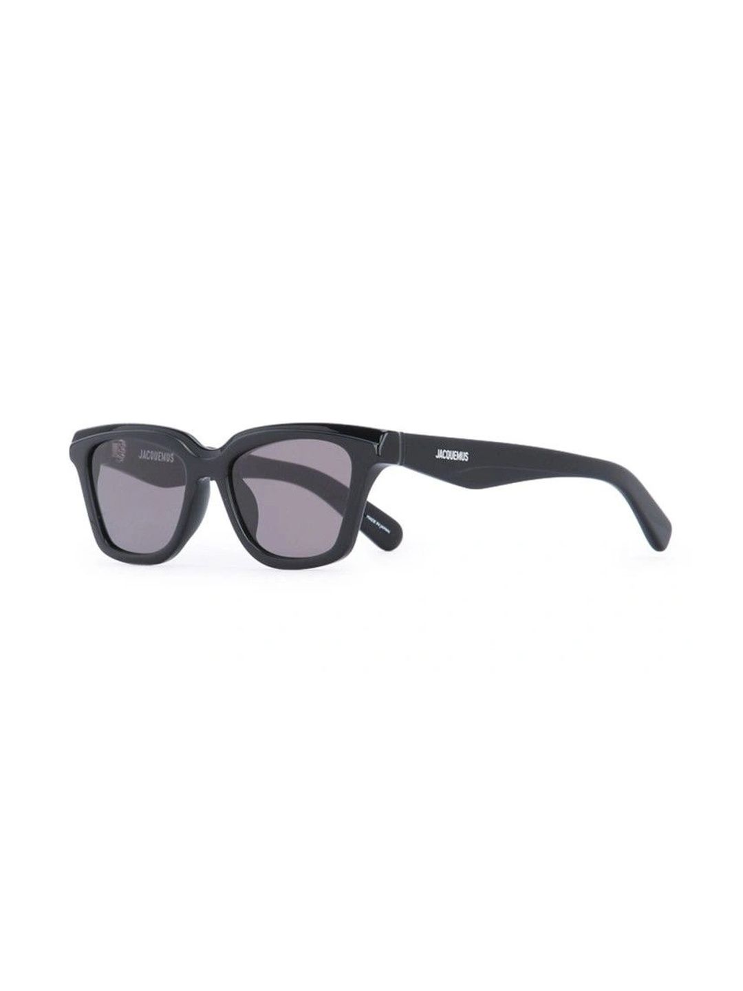 Jacquemus Women Grey Lens & Black Rectangle Sunglasses with-image-5