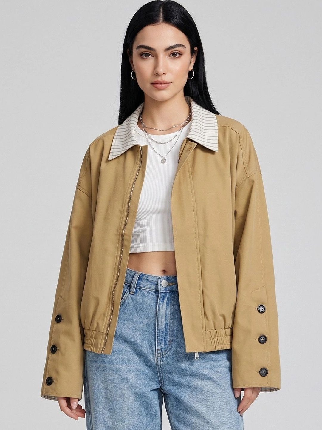 Suo Women Bomber Jacket-picture-44
