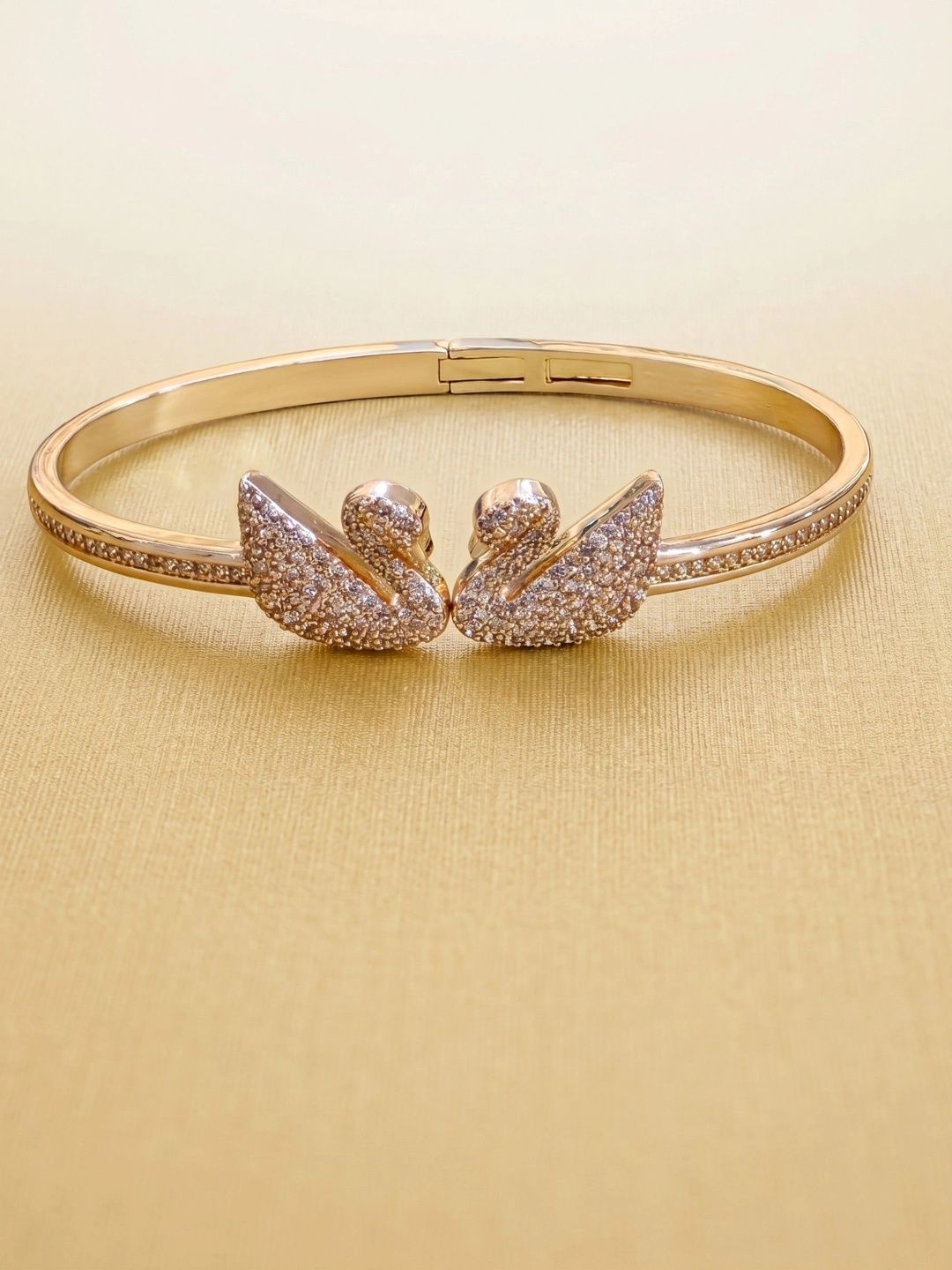 SAILEELA Women Brass Gold-Plated Bangle-Style Bracelet-image-8