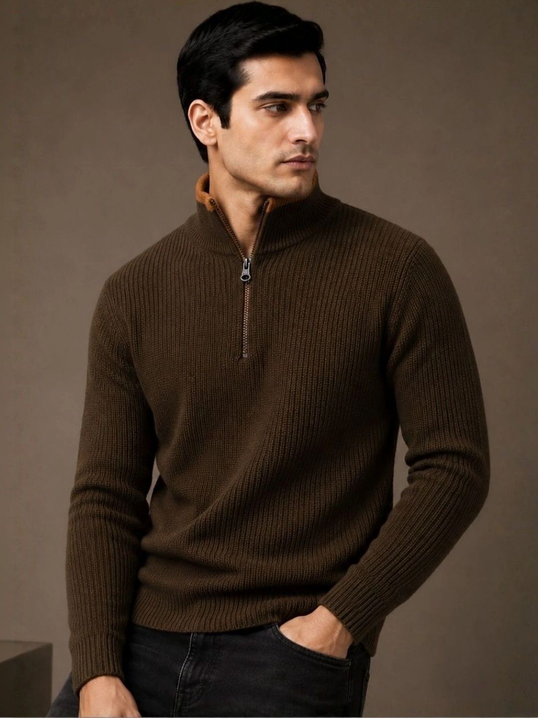 Roadster Men Ribbed Pullover-picture-41