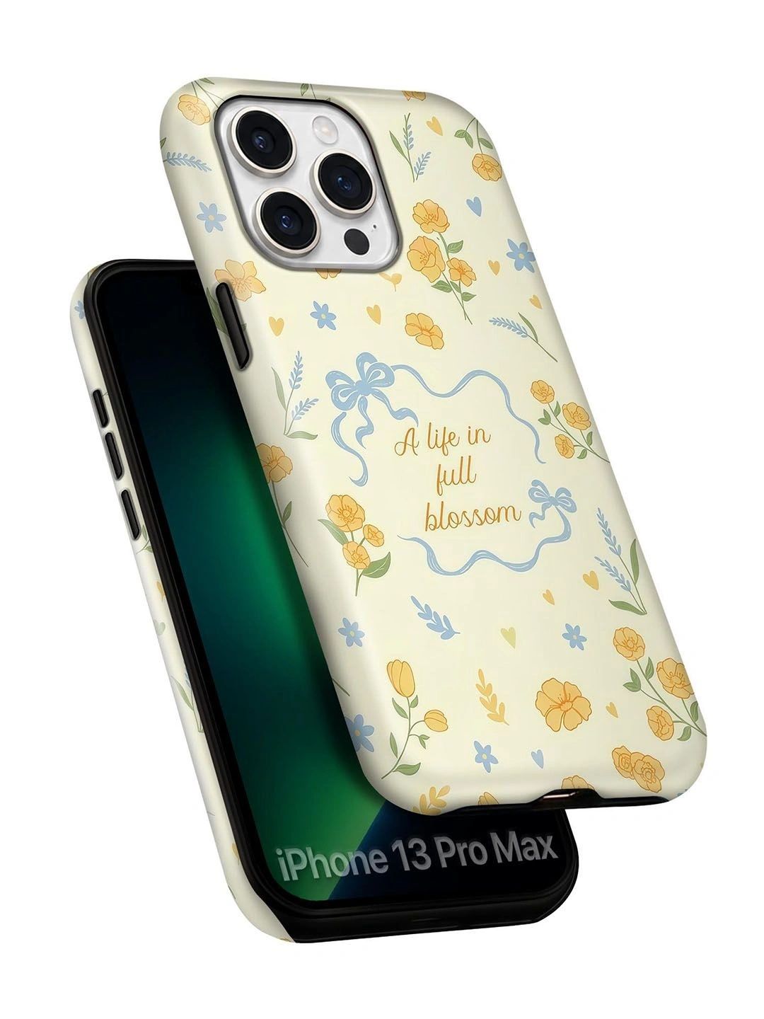 QRIOH Floral Printed iPhone 13 Pro Max Back Case Mobile Accessories-picture-35