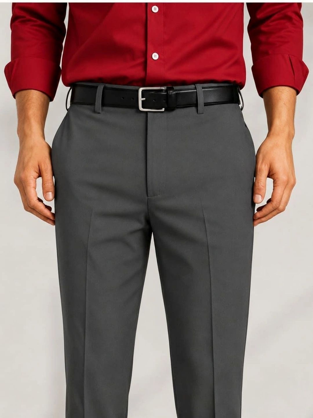 DEVIN FOX Men Slim Fit Trousers-picture-50