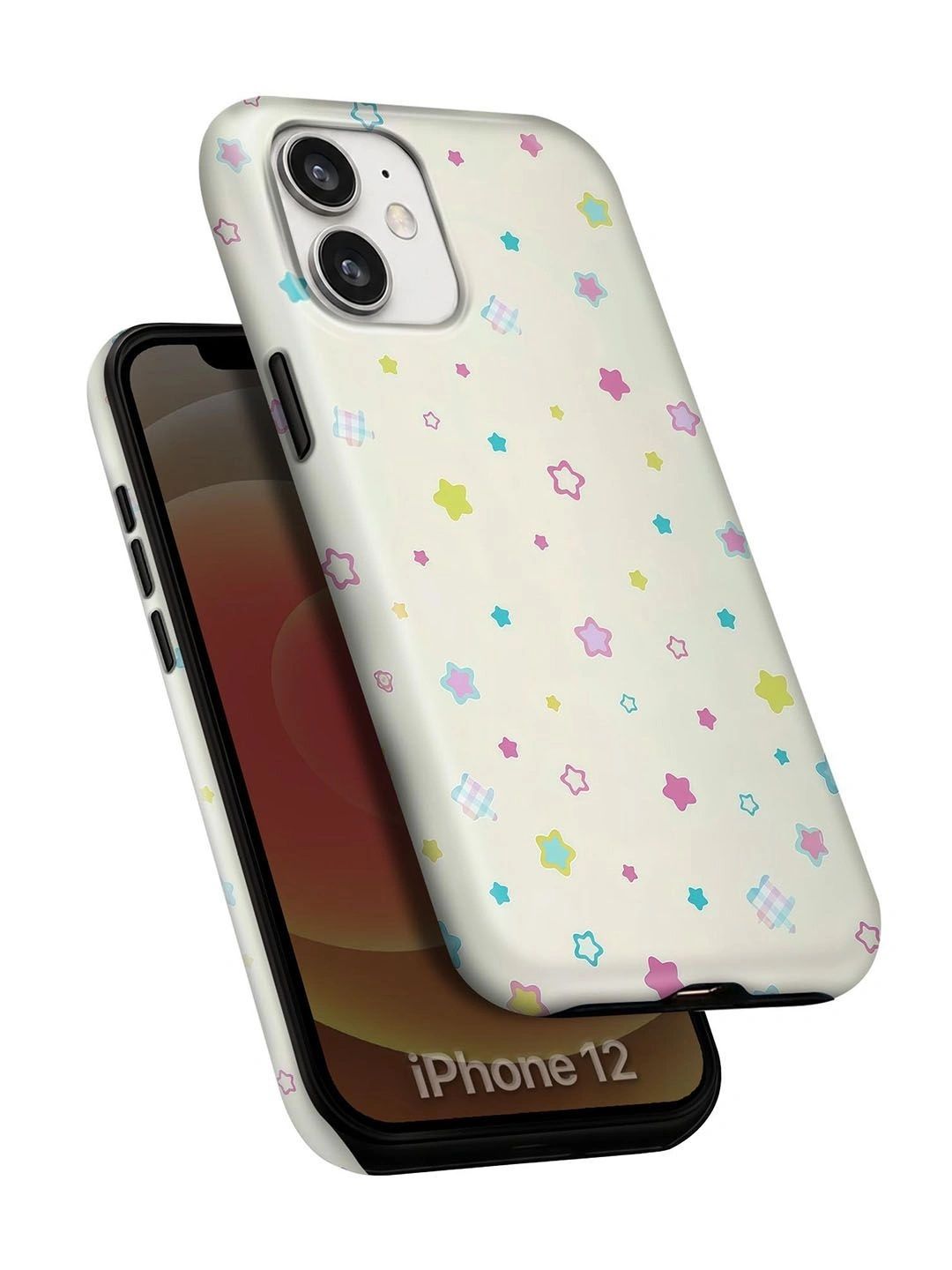 QRIOH Geometric Printed iPhone 12 Back Case Mobile Accessories-picture-19