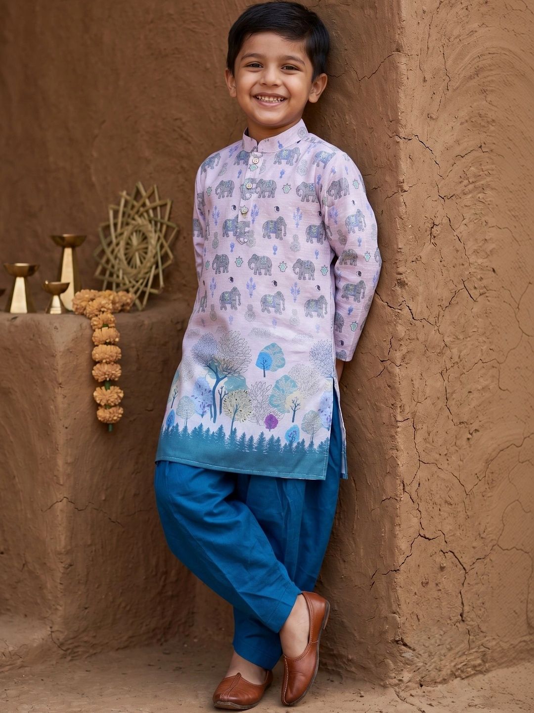 Cae Boys Animal Printed Regular Kurta with Patiala-picture-16