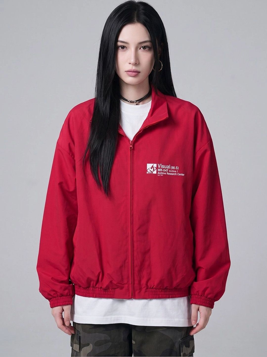 Suo Women Typography Lightweight Woven Jacket-picture-38