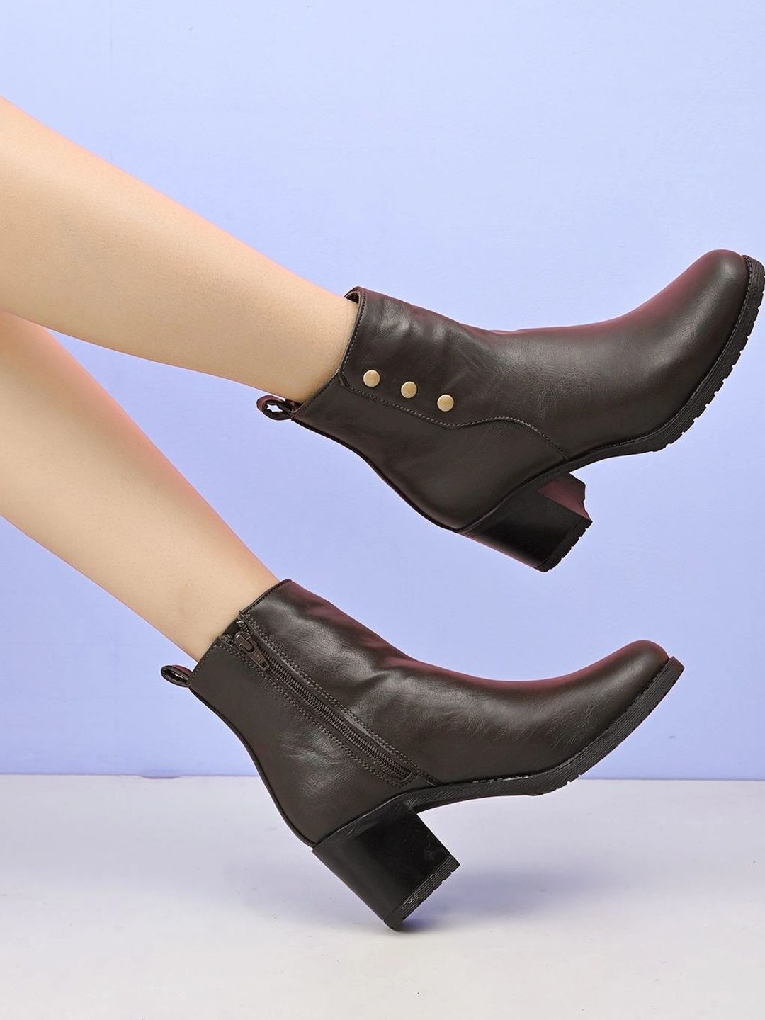 The Roadster Lifestyle Co Women Round Toe Zip Regular Boots-picture-21