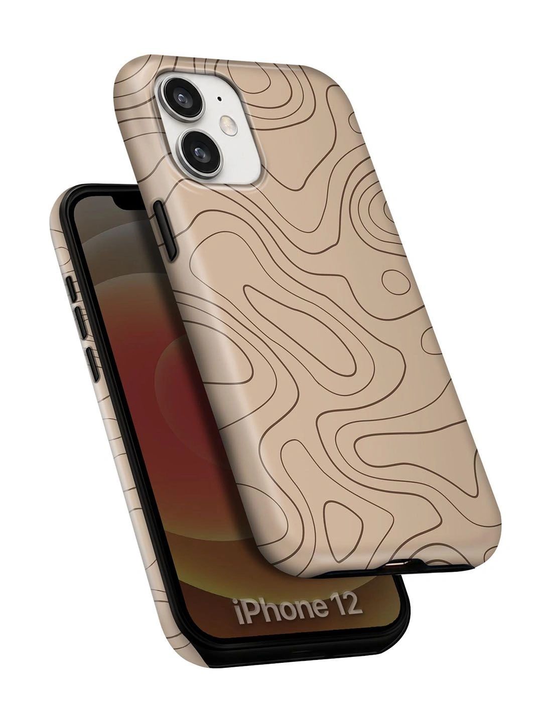 QRIOH Abstract Printed iPhone 12 Back Case Mobile Accessories-image-44