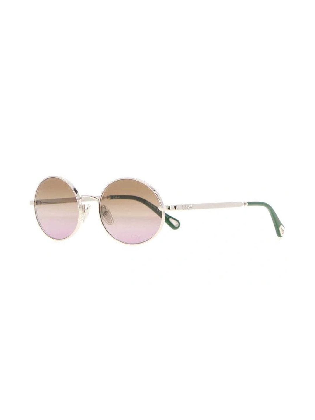 Chloe Women Brown Lens & Silver-Toned Round Sunglasses with-image-22