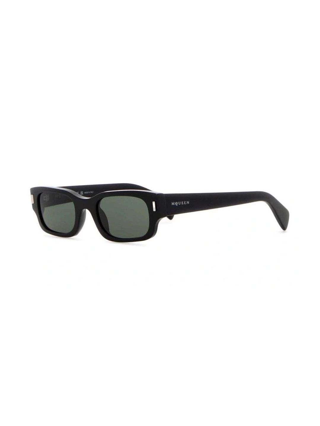 Alexander McQueen Women Green Lens & Black Rectangle Sunglasses with-image-31