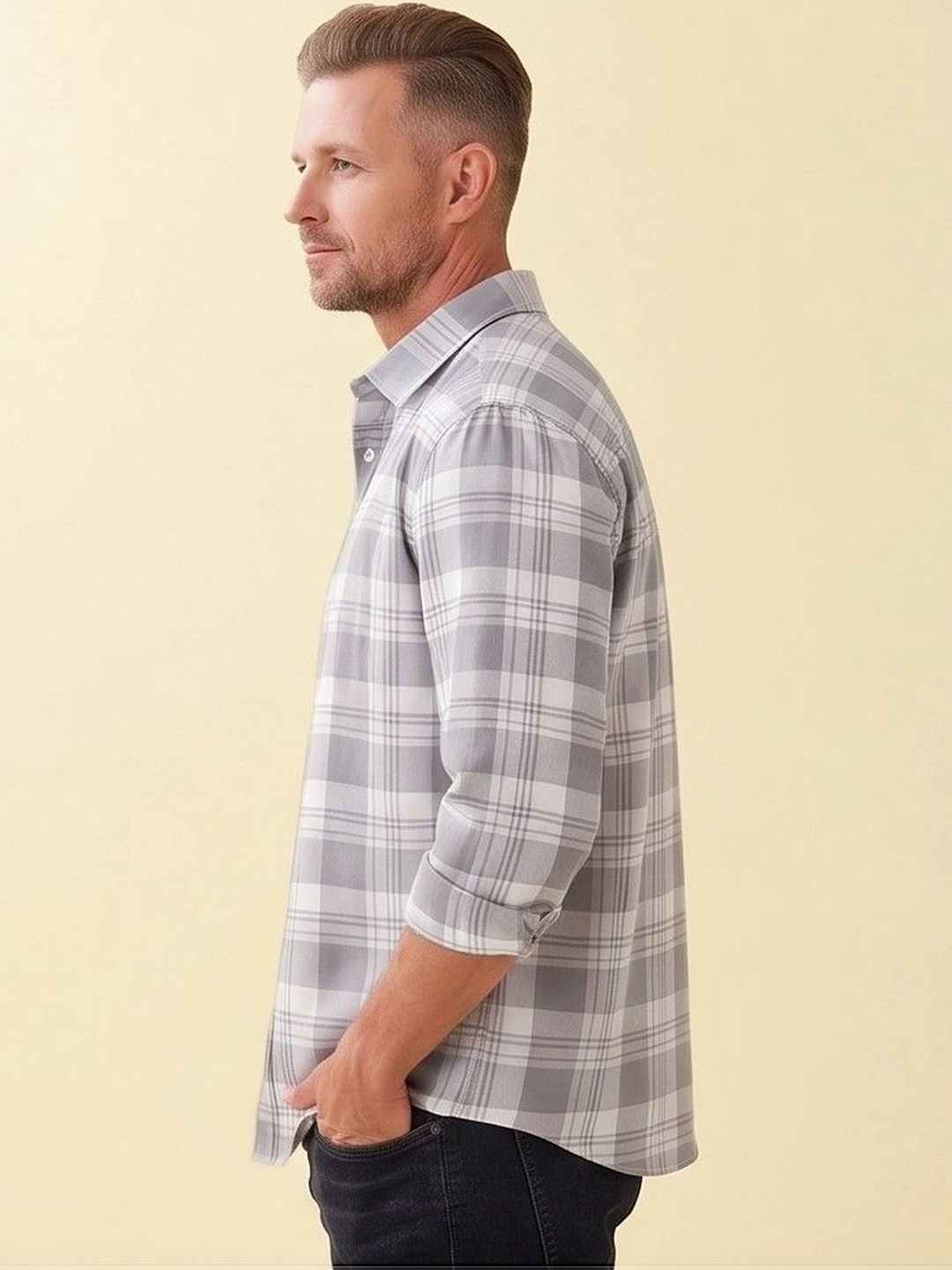 Mihit Men Classic Checked Casual Shirt-picture-47