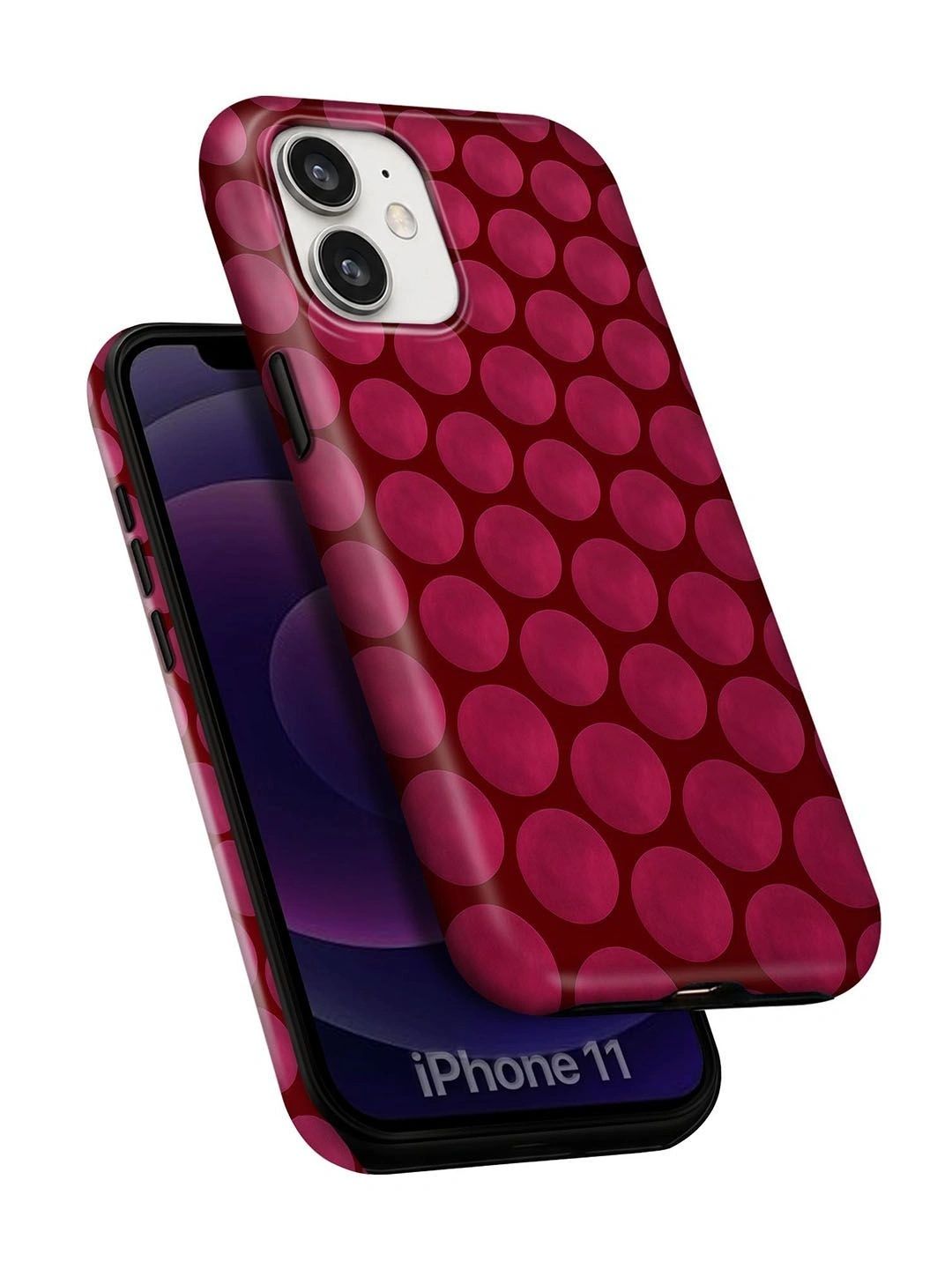 QRIOH Geometric Printed iPhone 11 Back Case Mobile Accessories-image-31