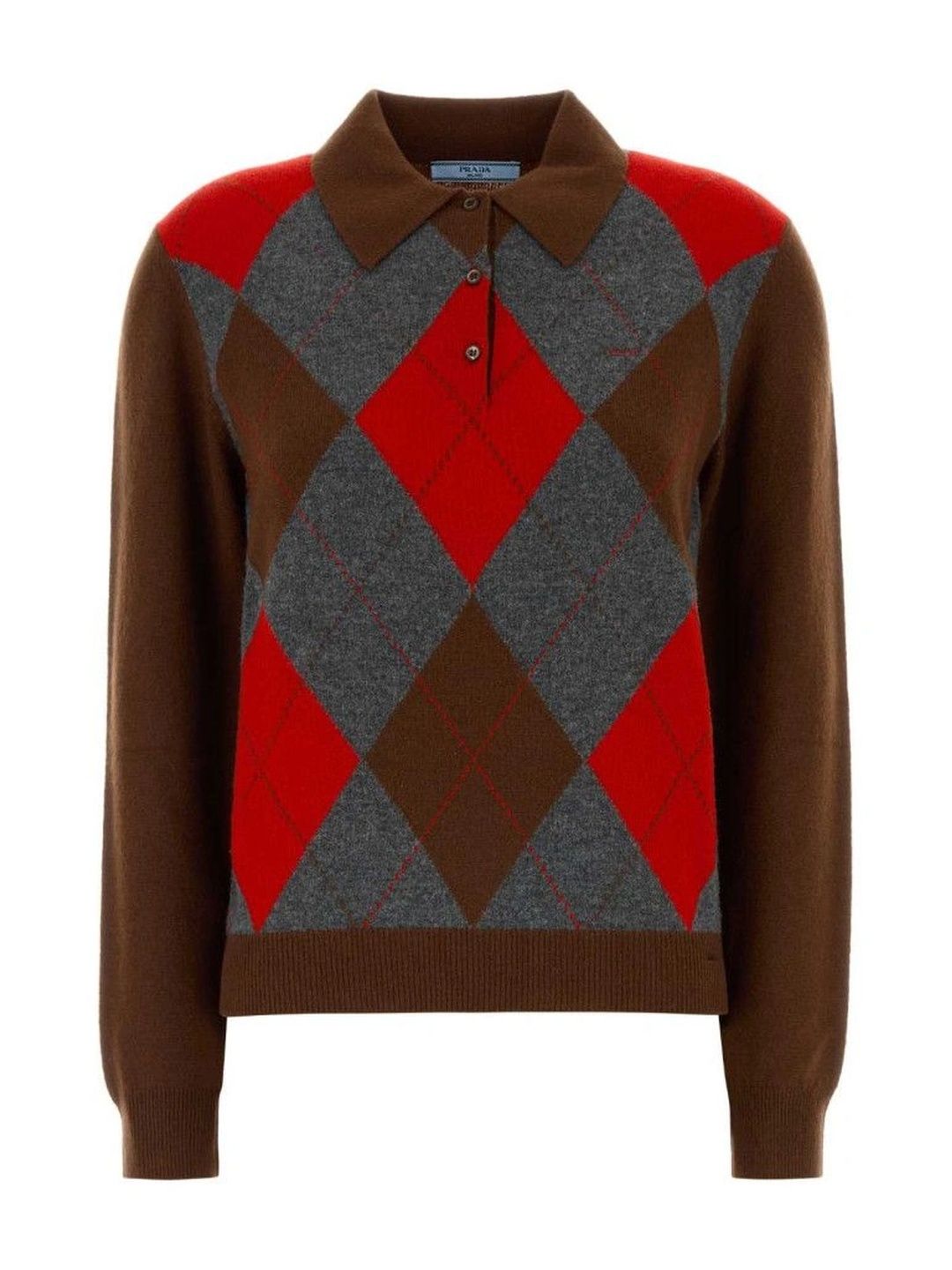 Prada Women Argyle Colourblocked Woollen Pullover-picture-17