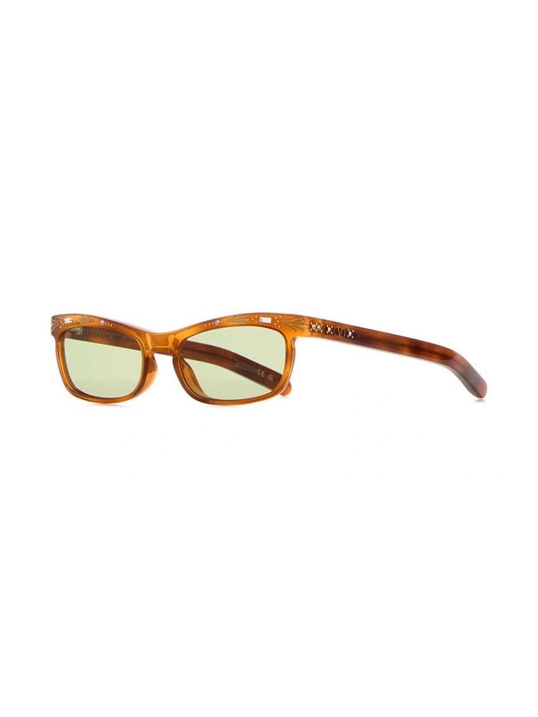 Valentino Garavani Women Green Lens & Brown Rectangle Sunglasses with-picture-33